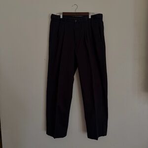 Haggar Men's Black No-Iron Cotton Dress Pants 36x32